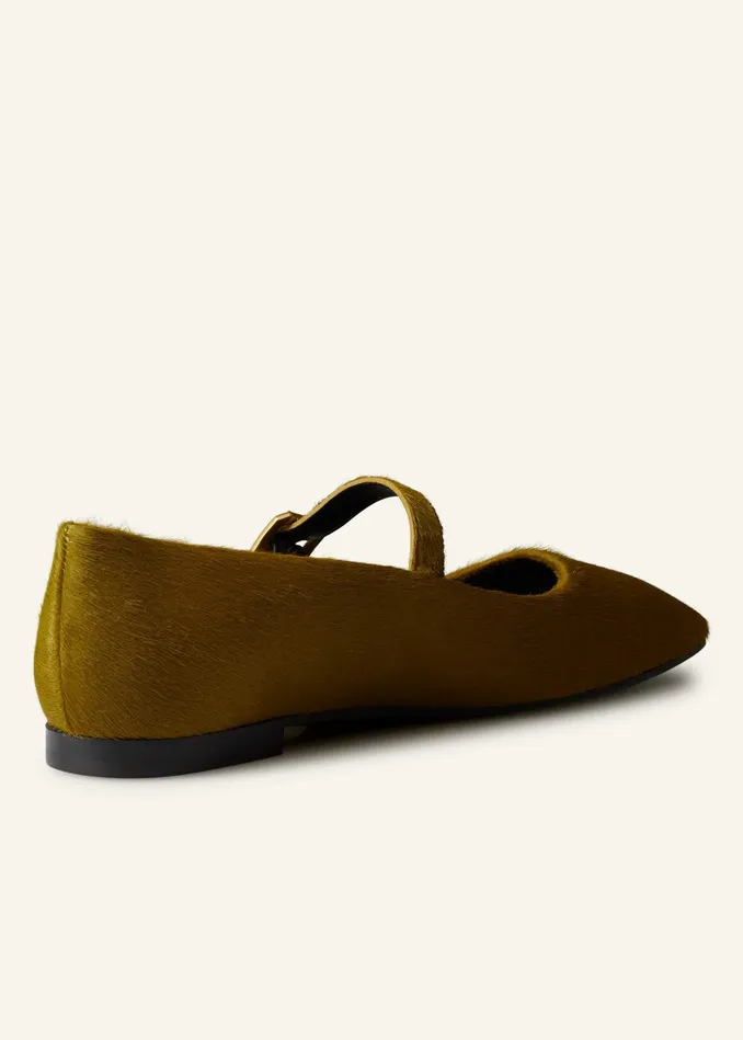 Women Square Toe Ballerina Flat Olive MEEM