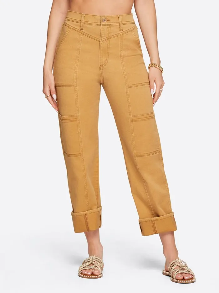 Women Straight Cargo Ankle In Bone Brown Jessica Simpson Bottoms