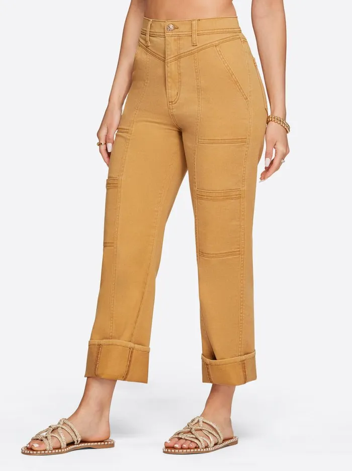 Women Straight Cargo Ankle In Bone Brown Jessica Simpson Bottoms