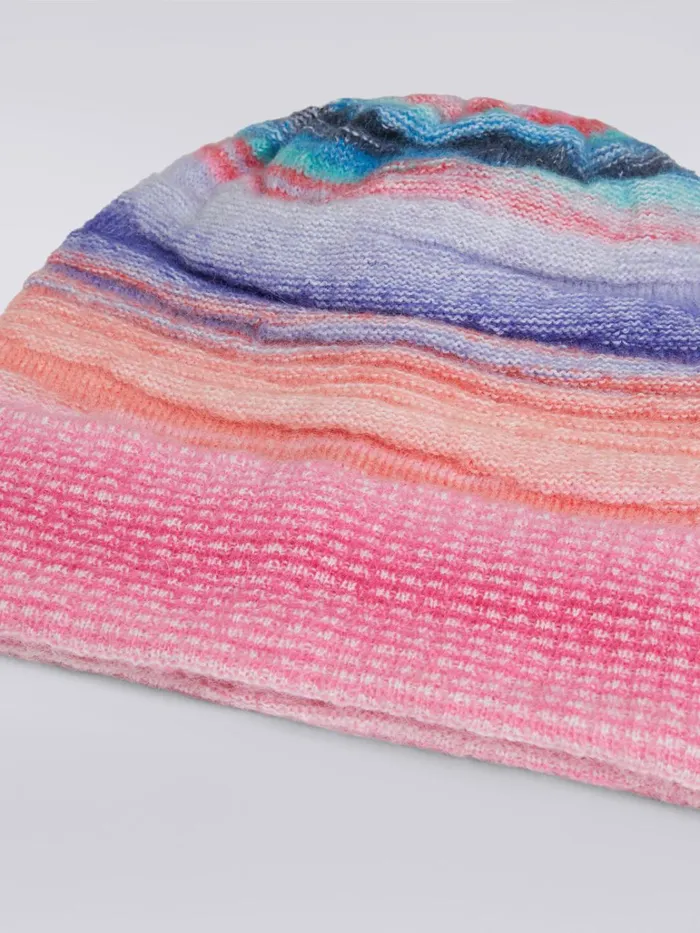 Women Striped Mohair And Alpaca Hat Multicoloured Missoni Hats Women Striped Mohair And Alpaca Hat Multicoloured Missoni Hats