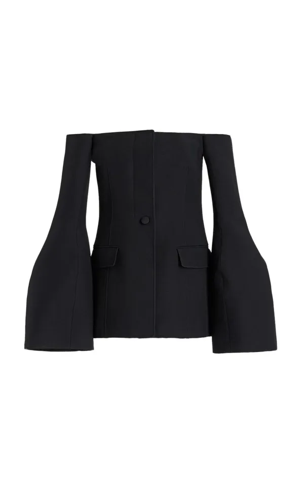 Women Suits Gabriela Hearst Ambrose Jacket In Black Wool Silk Cady