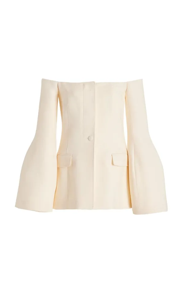 Women Suits Gabriela Hearst Ambrose Jacket In Ivory Wool Silk Cady