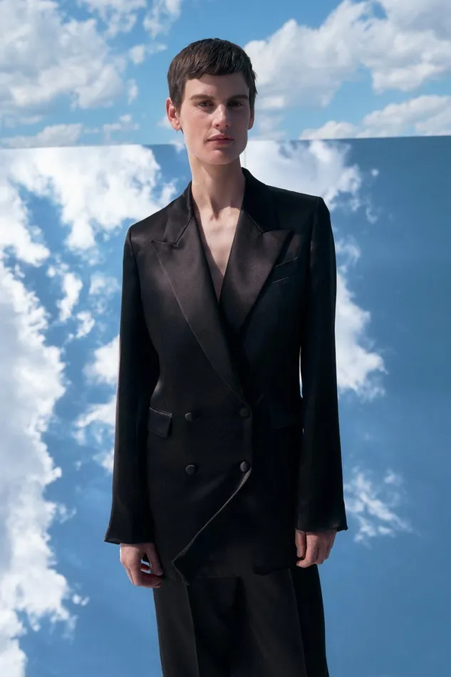 Women Suits Gabriela Hearst Elmore Blazer In Black Silk
