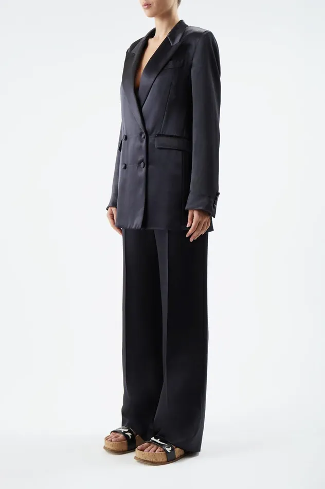 Women Suits Gabriela Hearst Elmore Blazer In Black Silk
