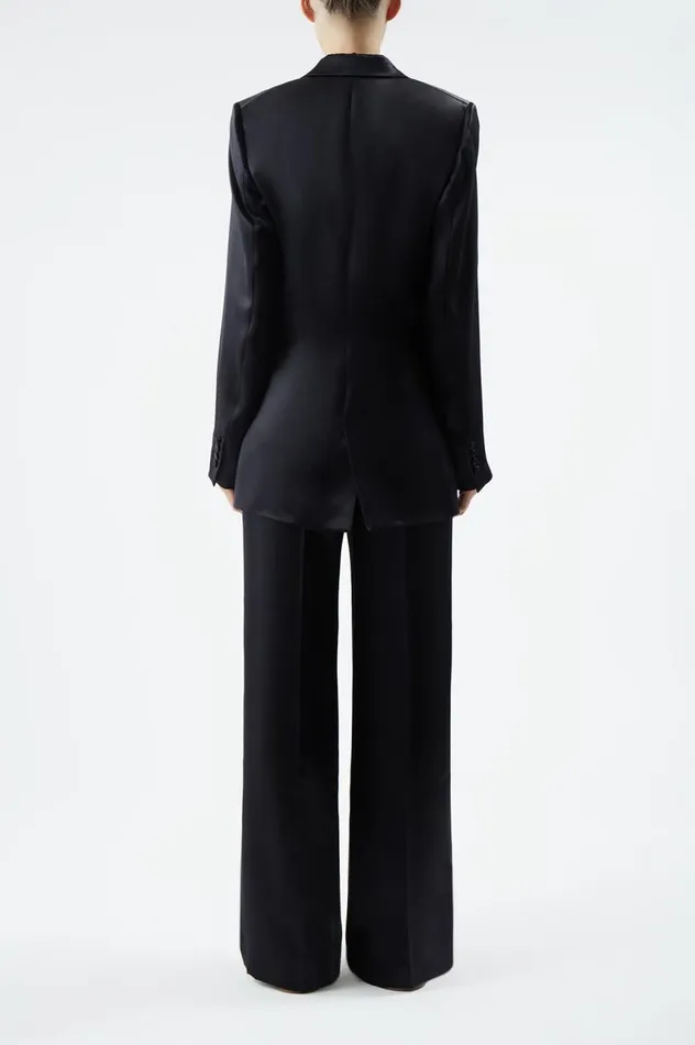Women Suits Gabriela Hearst Elmore Blazer In Black Silk