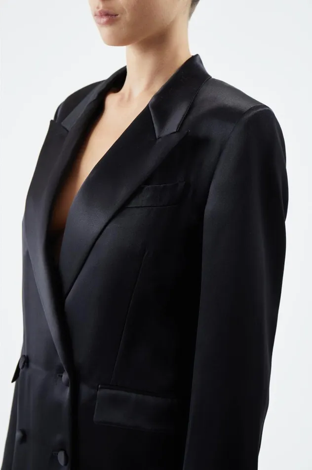 Women Suits Gabriela Hearst Elmore Blazer In Black Silk