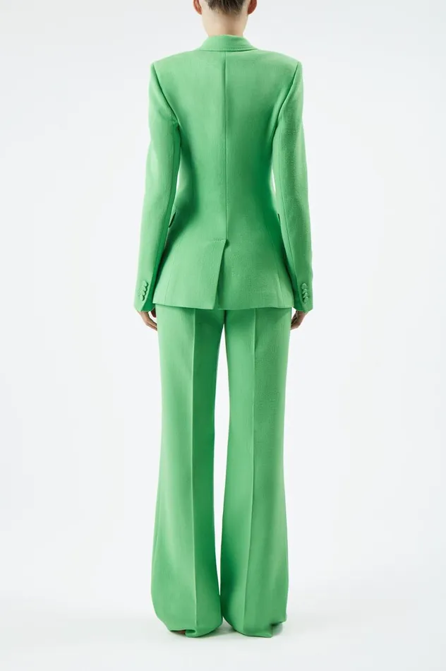 Women Suits Gabriela Hearst Stephanie Blazer In Fluorescent Green Virgin Wool Crepe
