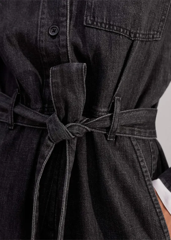 Women Supersoft Denim Jumpsuit Charcoal MEEM