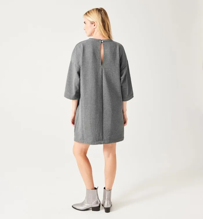 Women Sweatshirt Dress 8211 Light Grey Promod Dresses Women Sweatshirt Dress 8211 Light Grey Promod Dresses