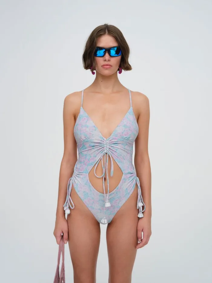 Women Swim For Love and Lemons Colline One Piece Swimsuit Blue Women Swim For Love and Lemons Colline One Piece Swimsuit Blue