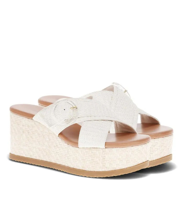 Women Sydney Wedge Sandal Cream Baretraps Wedge Sandals