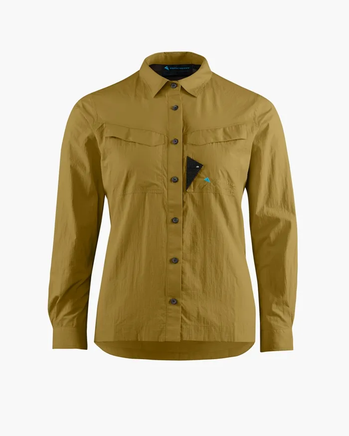 Women Syn Long Sleeve Shirt Juniper Green Klttermusen Shirts