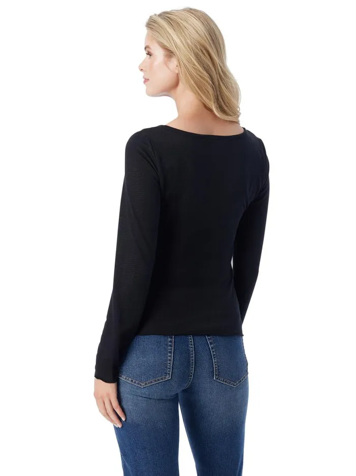 Women Tahani Henley Top In Anthracite Jessica Simpson Tops and Tees