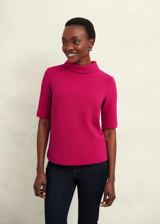 Women Tali Textured Top Cranberry Hobbs Tops