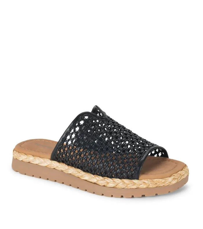 Women Tasmine Slide Sandal Black Baretraps Slides and Slip On Sandals