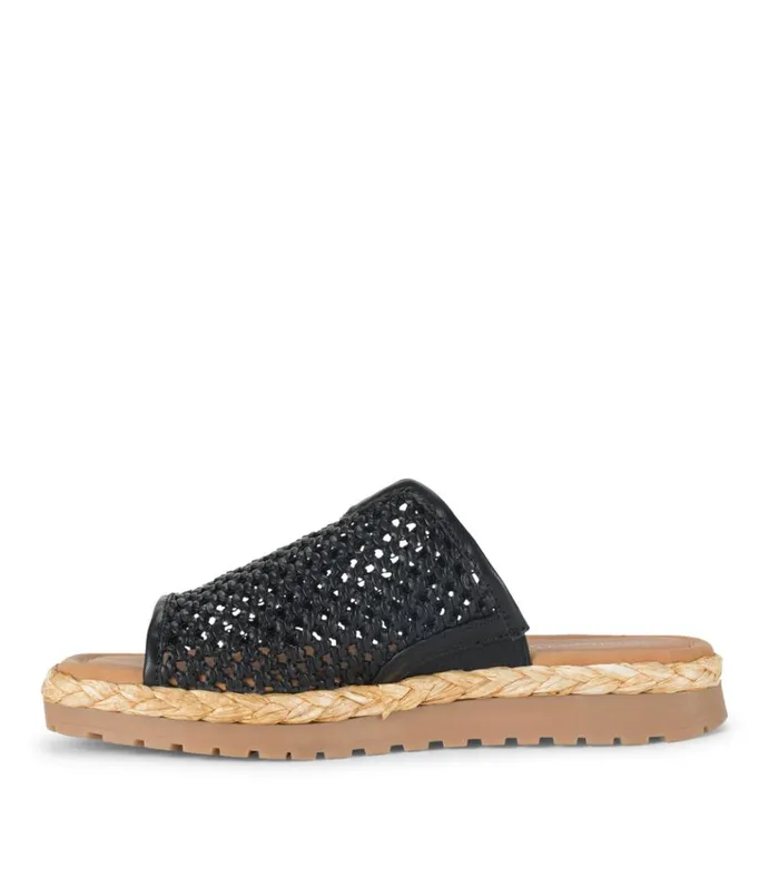 Women Tasmine Slide Sandal Black Baretraps Slides and Slip On Sandals