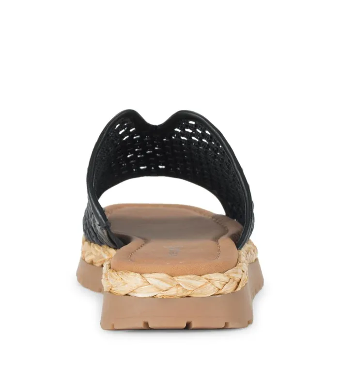 Women Tasmine Slide Sandal Black Baretraps Slides and Slip On Sandals