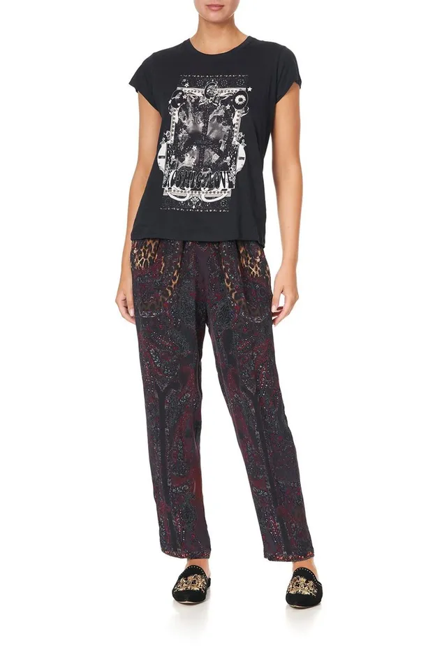 Women Tees Camilla Curved Hem Fitted Tee The Smoking Lounge