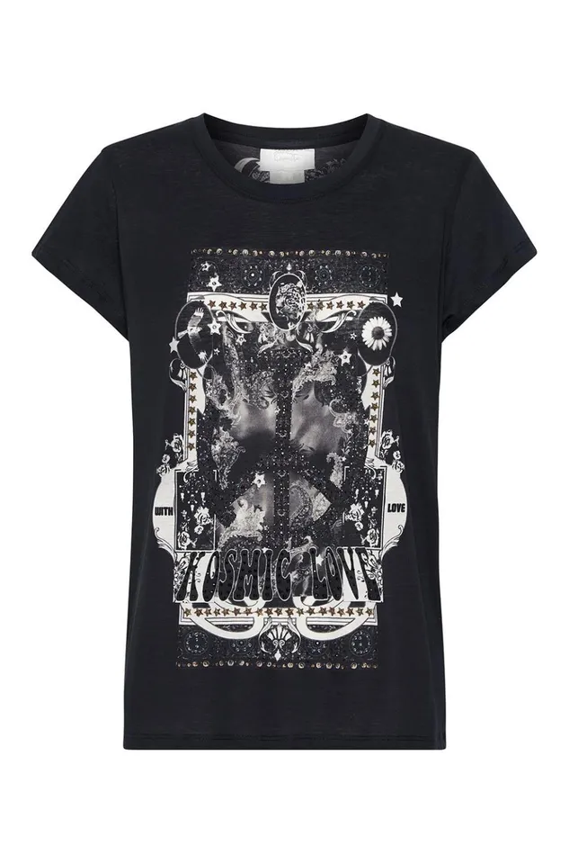 Women Tees Camilla Curved Hem Fitted Tee The Smoking Lounge