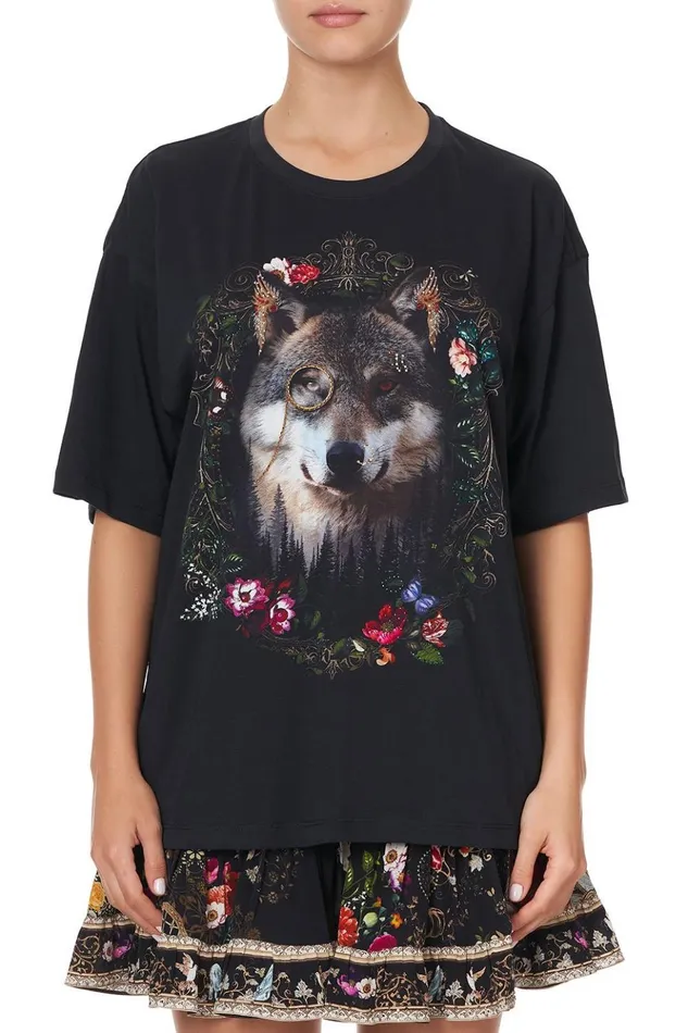 Women Tees Camilla Oversized Band Tee Mirror Mirror