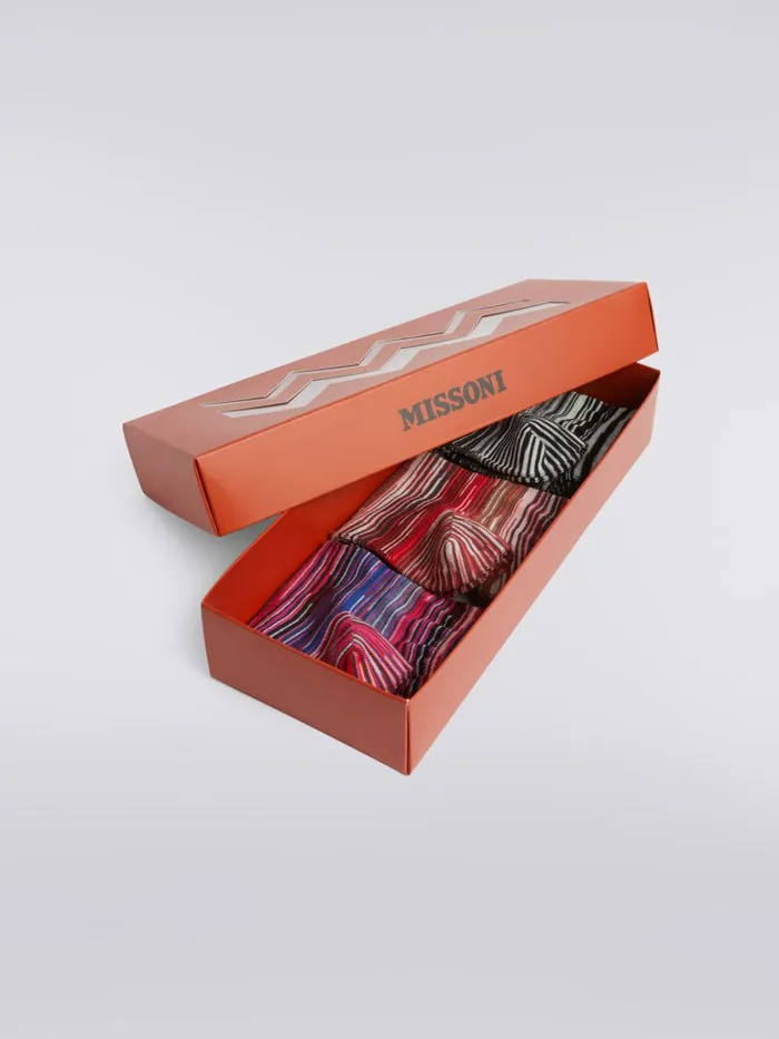Women ThreePiece Set Of Short Striped Cotton Blend Socks Multicoloured Missoni Socks Women ThreePiece Set Of Short Striped Cotton Blend Socks Multicoloured Missoni Socks
