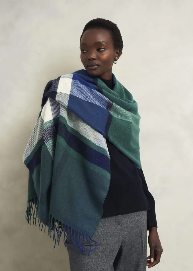 Women Tiana Scarf Green Multi Hobbs Scarves