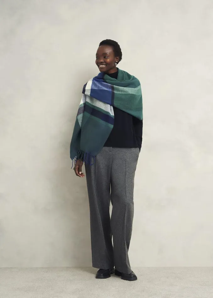 Women Tiana Scarf Green Multi Hobbs Scarves