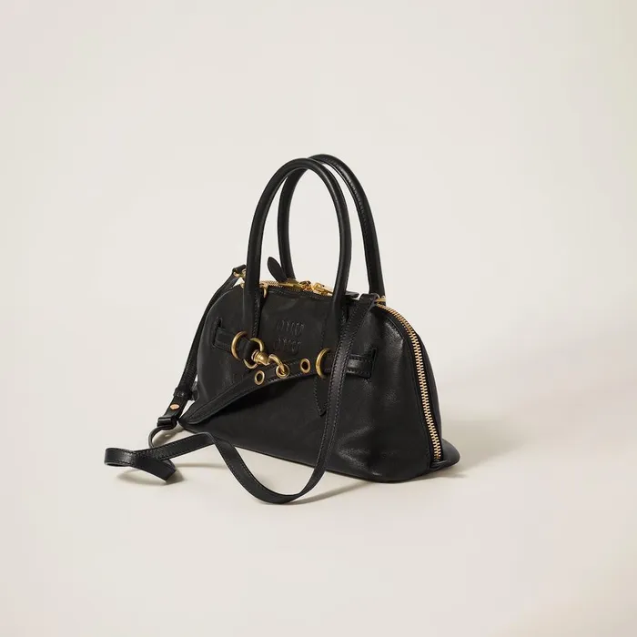 Women Top Handles Miu Miu Aventure Nappa Leather Tophandle Bag Black Women Top Handles Miu Miu Aventure Nappa Leather Tophandle Bag Black