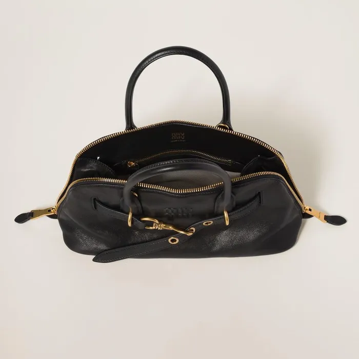 Women Top Handles Miu Miu Aventure Nappa Leather Tophandle Bag Black Women Top Handles Miu Miu Aventure Nappa Leather Tophandle Bag Black