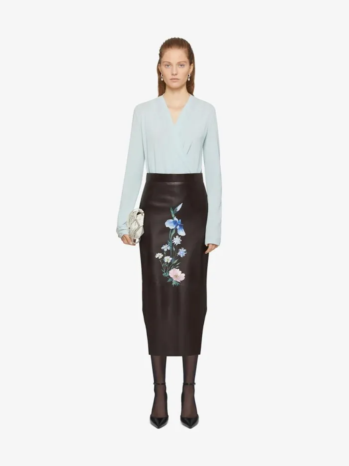 Women Tops and Shirts Givenchy Draped Blouse In Crepe Jersey Frost