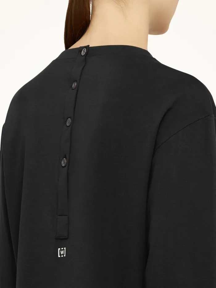 Women Tops and Tshirts Wolford Aurora Pure Cut Top LSleeves Black