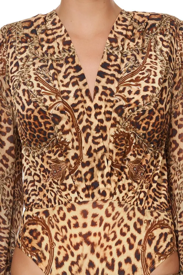 Women Tops Camilla Blouson Sleeve Body Suit Lady Lodge