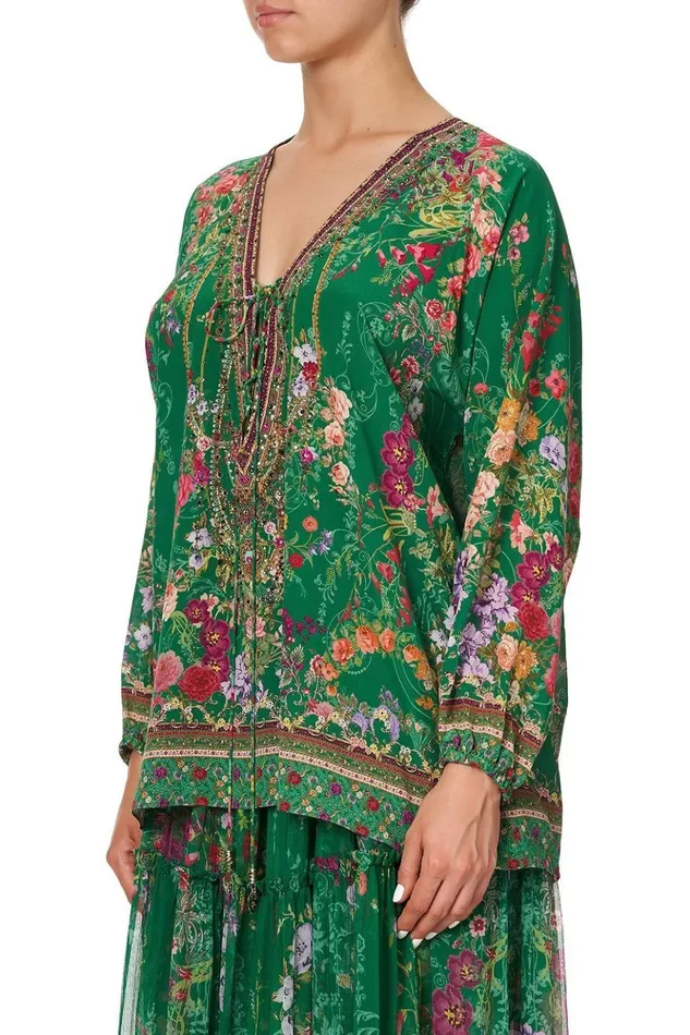 Women Tops Camilla Lace Up Blouse Diaries From A Villa