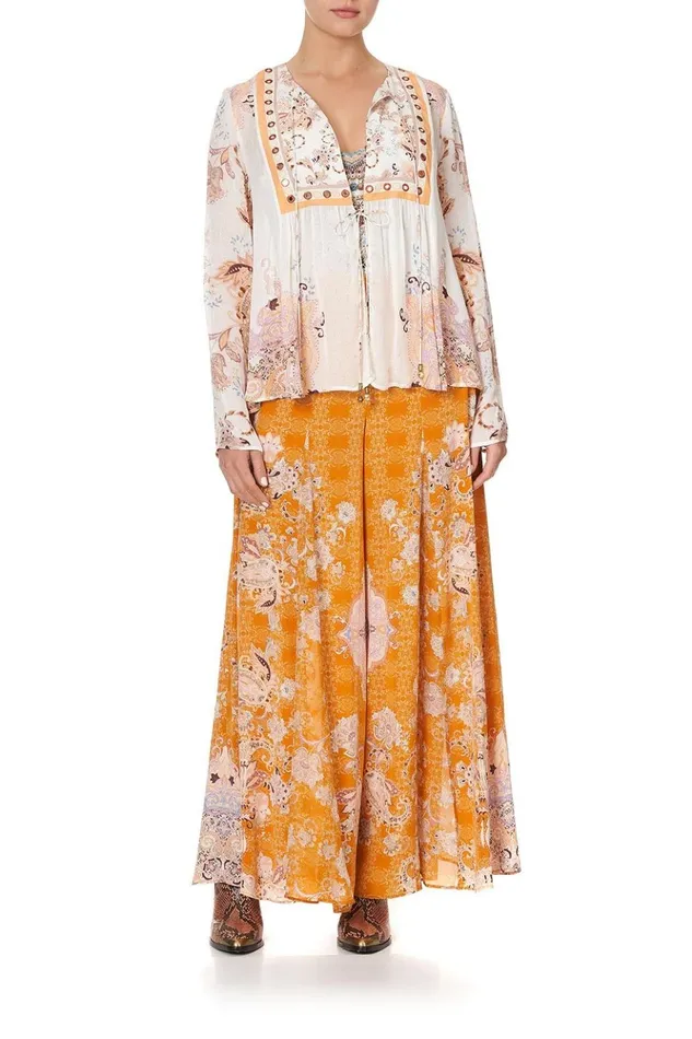 Women Tops Camilla Long Sleeve Bib Top Marrakesh Maiden