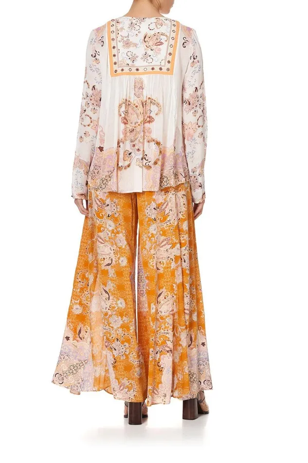 Women Tops Camilla Long Sleeve Bib Top Marrakesh Maiden