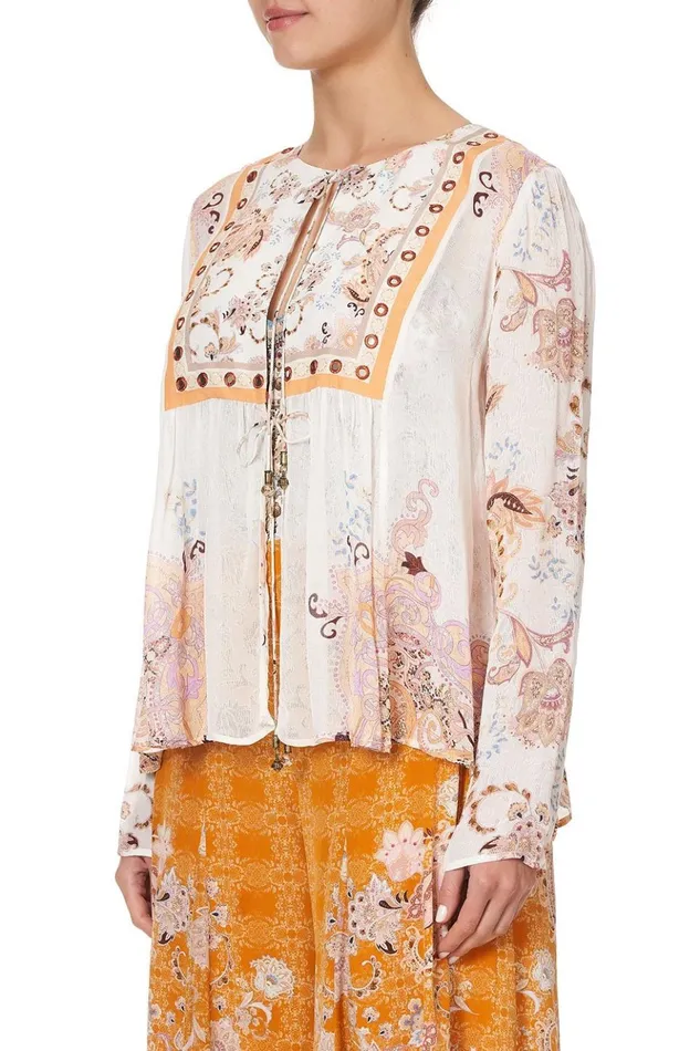 Women Tops Camilla Long Sleeve Bib Top Marrakesh Maiden
