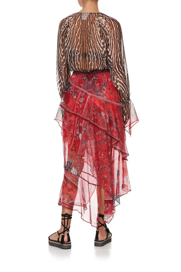 Women Tops Camilla Ruffle Front Blouse Pirate Punk