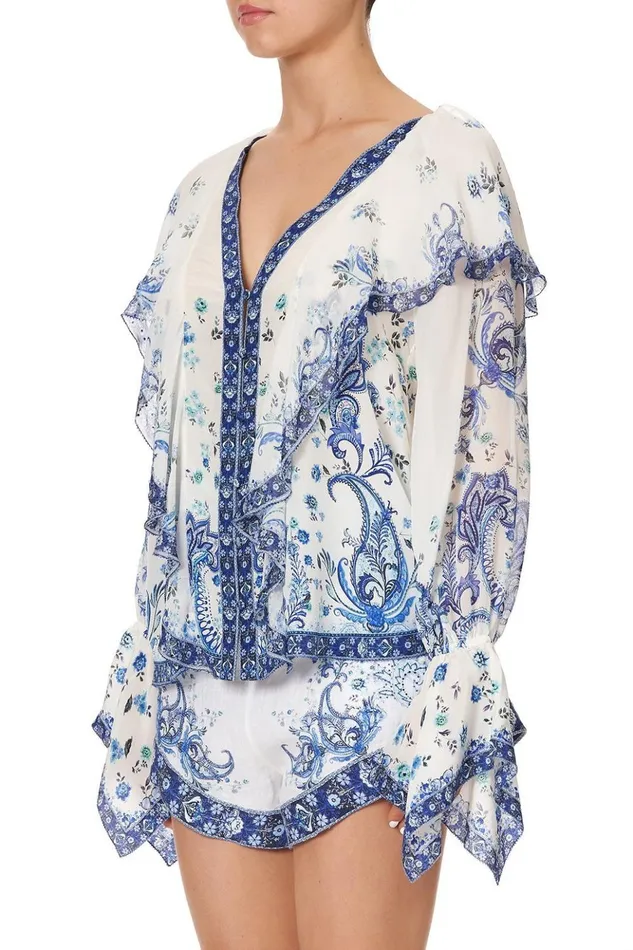 Women Tops Camilla Ruffle Front Blouse Talking About A Revolution