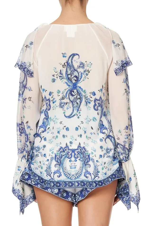 Women Tops Camilla Ruffle Front Blouse Talking About A Revolution