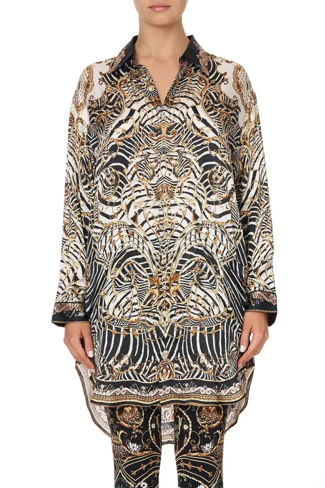 Women Tops Camilla Shirt Tunic With Pockets Night Waiting For Day