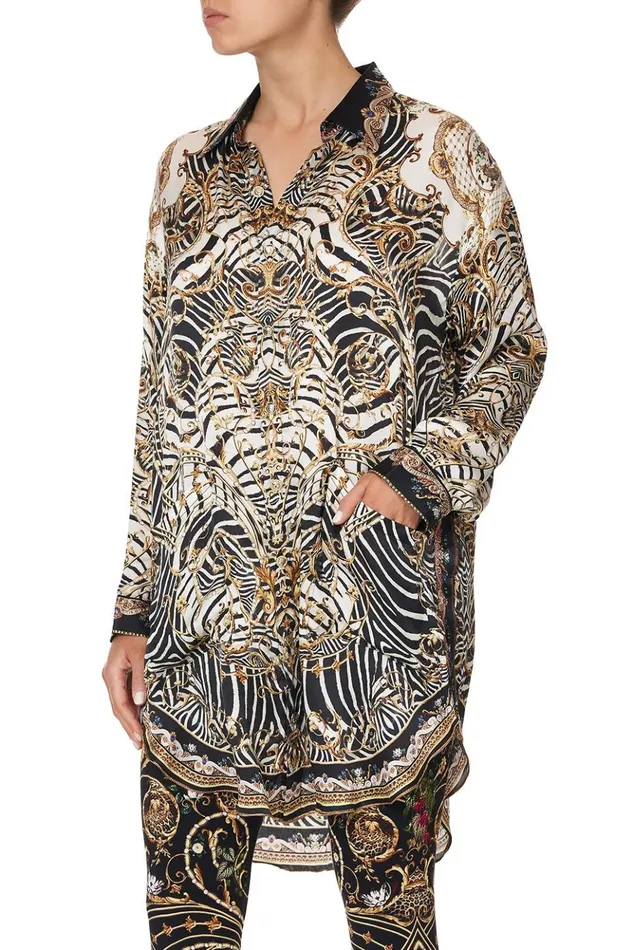 Women Tops Camilla Shirt Tunic With Pockets Night Waiting For Day
