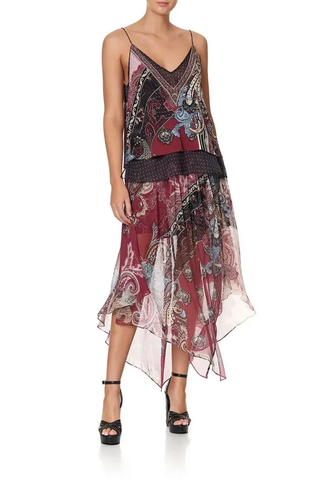 Women Tops Camilla Strap Top With Sheer Underlay Tale Of The Fire Bird