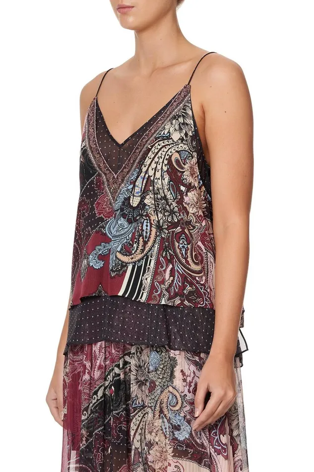 Women Tops Camilla Strap Top With Sheer Underlay Tale Of The Fire Bird