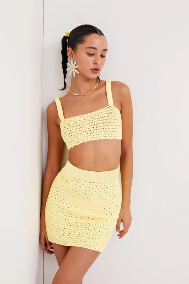 Women Tops For Love and Lemons Charlotte Bralette Top Yellow Women Tops For Love and Lemons Charlotte Bralette Top Yellow