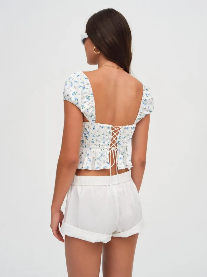 Women Tops For Love and Lemons Opal Floral Blouse Ivory Women Tops For Love and Lemons Opal Floral Blouse Ivory