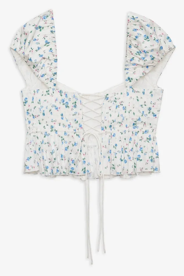 Women Tops For Love and Lemons Opal Floral Blouse Ivory Women Tops For Love and Lemons Opal Floral Blouse Ivory