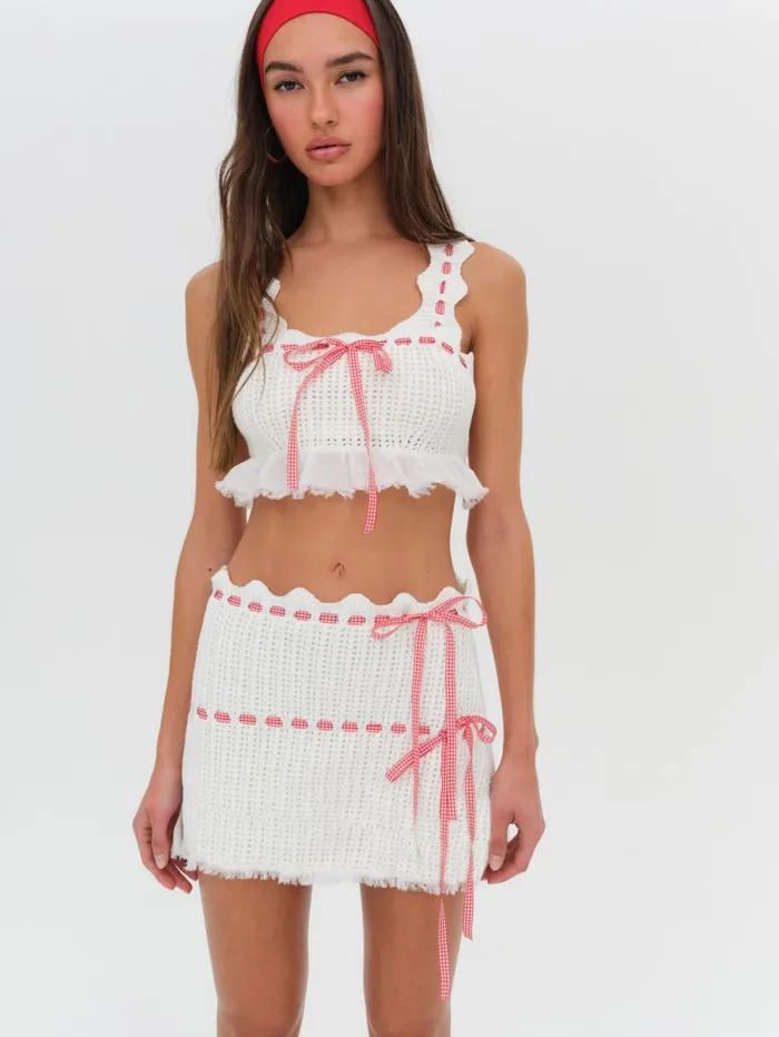 Women Tops For Love and Lemons Sora Top Ivory