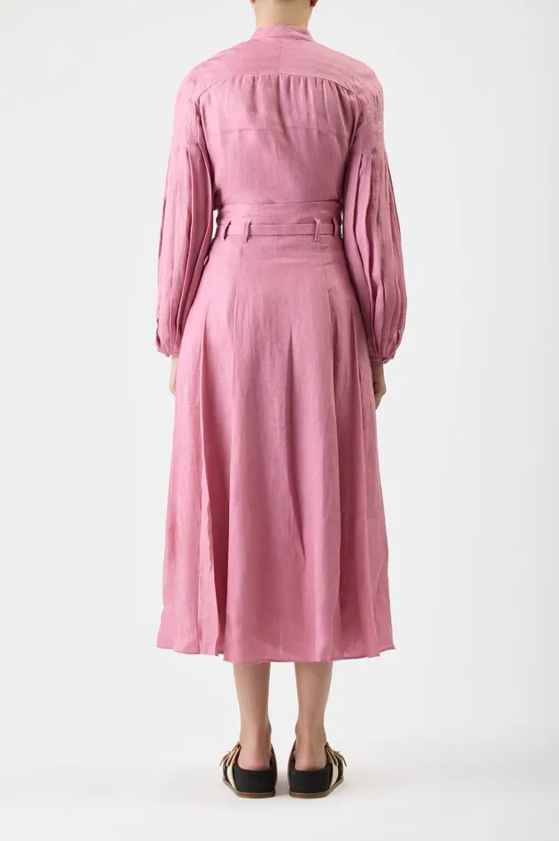 Women Tops Gabriela Hearst Laetitia Blouse In Rose Quartz Linen