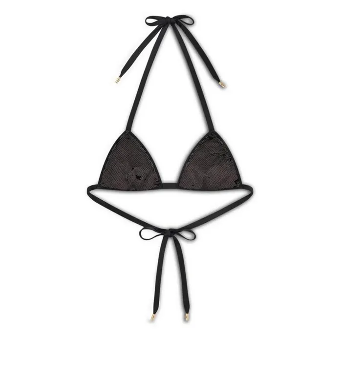 Women Tops Tom Ford Liquid Sequins Bra Black