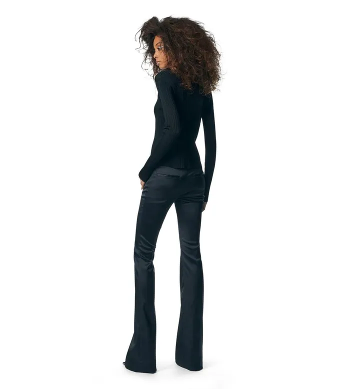 Women Tops Tom Ford Shiny Viscose Crewneck Top Black Women Tops Tom Ford Shiny Viscose Crewneck Top Black